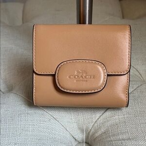 Coach Small Tan Leather Wallet